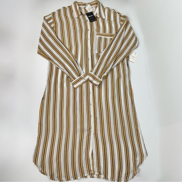 Forever 21 Long Stripe Tunic Size Large - Picture 2 of 16